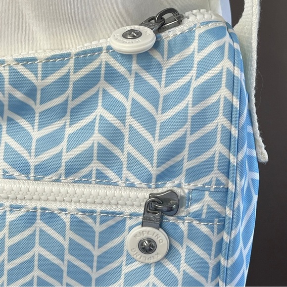 KIPLING Sally Crossbody Bag in Chevron Blue Pool Print - Picture 5 of 11